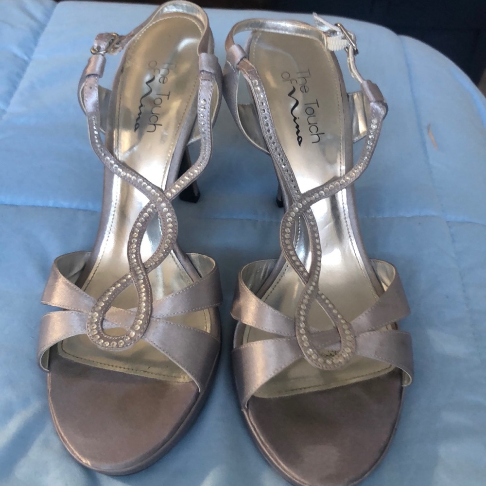 Nina silver high heel shoes